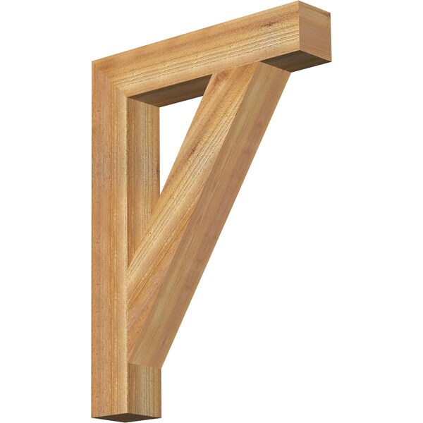 Ekena Millwork Traditional Block Rough Sawn Bracket, Western Red Cedar, 4"W x 22"D x 30"H BKT04X22X30TRA05RWR - main